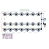 Alien Hydroponics V-SYSTEM 21 Pot 3 Row Kit