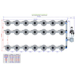 Alien Hydroponics V-SYSTEM 21 Pot 3 Row Kit