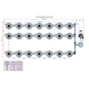 Alien Hydroponics V-SYSTEM 21 Pot 3 Row Kit