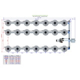 Alien Hydroponics V-SYSTEM 21 Pot 3 Row Kit