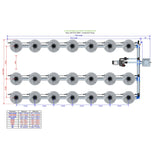 Alien Hydroponics V-SYSTEM 21 Pot 3 Row Kit