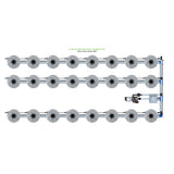 Alien Hydroponics V-SYSTEM 24 Pot 3 Row Kit