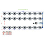 Alien Hydroponics V-SYSTEM 24 Pot 3 Row Kit