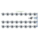 Alien Hydroponics V-SYSTEM 24 Pot 3 Row Kit