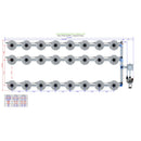 Alien Hydroponics V-SYSTEM 24 Pot 3 Row Kit