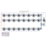 Alien Hydroponics V-SYSTEM 24 Pot 3 Row Kit