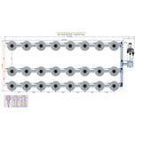 Alien Hydroponics V-SYSTEM 24 Pot 3 Row Kit