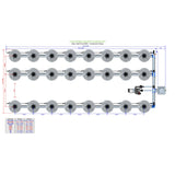 Alien Hydroponics V-SYSTEM 24 Pot 3 Row Kit