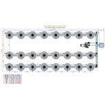Alien Hydroponics V-SYSTEM 24 Pot 3 Row Kit