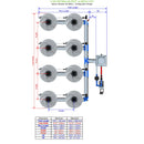 Alien Hydroponics V-SYSTEM 8 Pot 4 Row Kit
