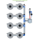 Alien Hydroponics V-SYSTEM 8 Pot 4 Row Kit
