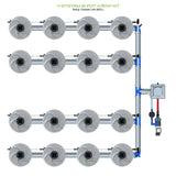 Alien Hydroponics V-SYSTEM 16 Pot 4 Row Kit
