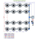 Alien Hydroponics V-SYSTEM 16 Pot 4 Row Kit