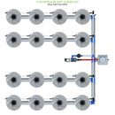 Alien Hydroponics V-SYSTEM 16 Pot 4 Row Kit