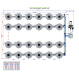 Alien Hydroponics V-SYSTEM 24 Pot 4 Row Kit