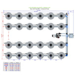 Alien Hydroponics V-SYSTEM 24 Pot 4 Row Kit