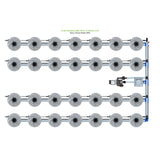 Alien Hydroponics V-SYSTEM 28 Pot 4 Row Kit