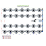 Alien Hydroponics V-SYSTEM 28 Pot 4 Row Kit