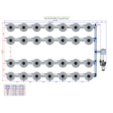 Alien Hydroponics V-SYSTEM 28 Pot 4 Row Kit