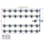 Alien Hydroponics V-SYSTEM 28 Pot 4 Row Kit