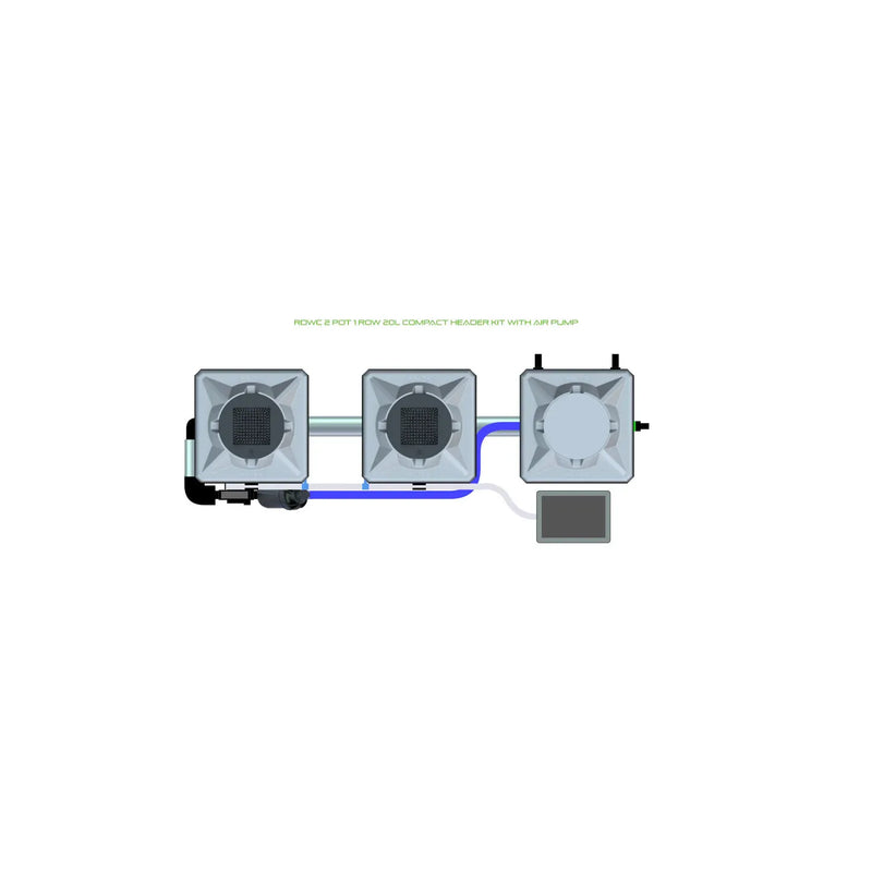 Alien Hydroponics RDWC 2 Pot 1 Row Kit