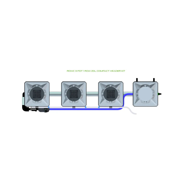 Alien Hydroponics RDWC 3 Pot 1 Row Kit