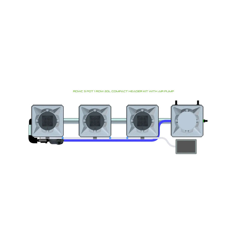 Alien Hydroponics RDWC 3 Pot 1 Row Kit