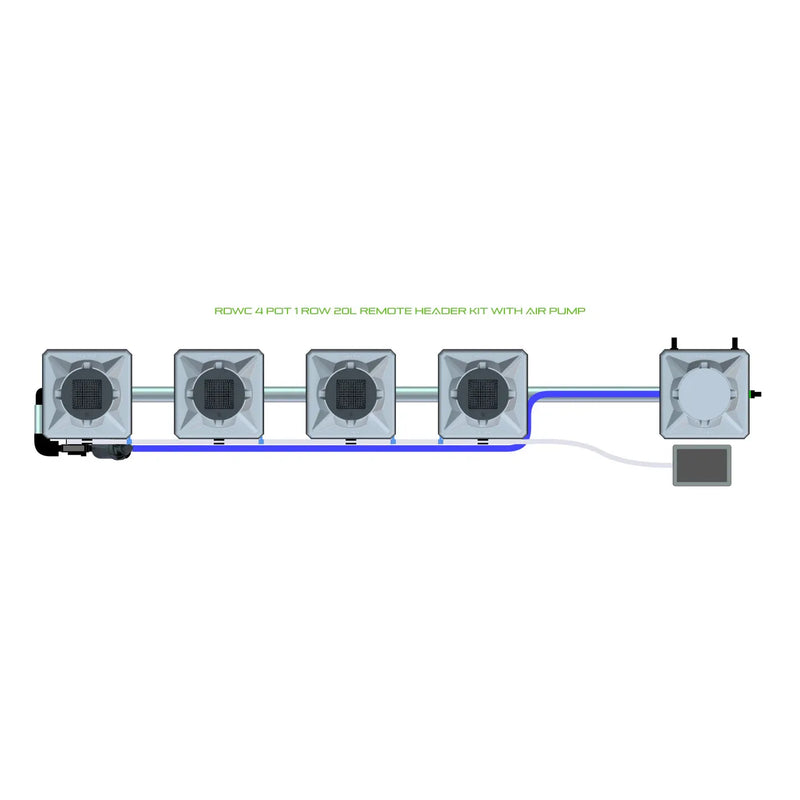 Alien Hydroponics RDWC 4 Pot 1 Row Kit