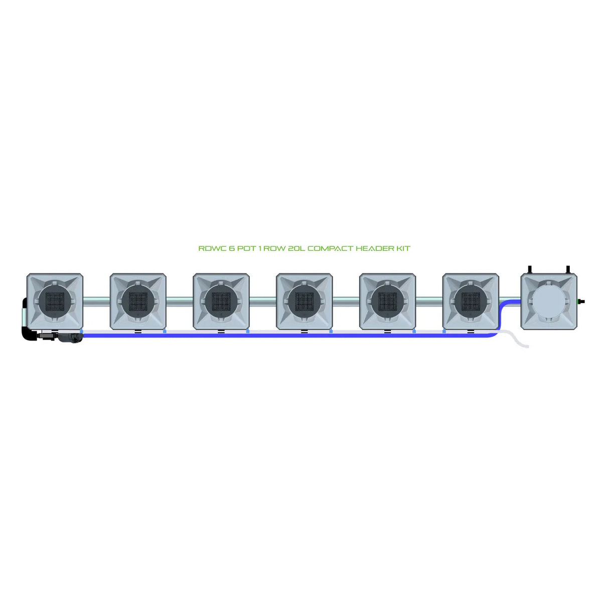 Alien Hydroponics RDWC 6 Pot 1 Row Kit