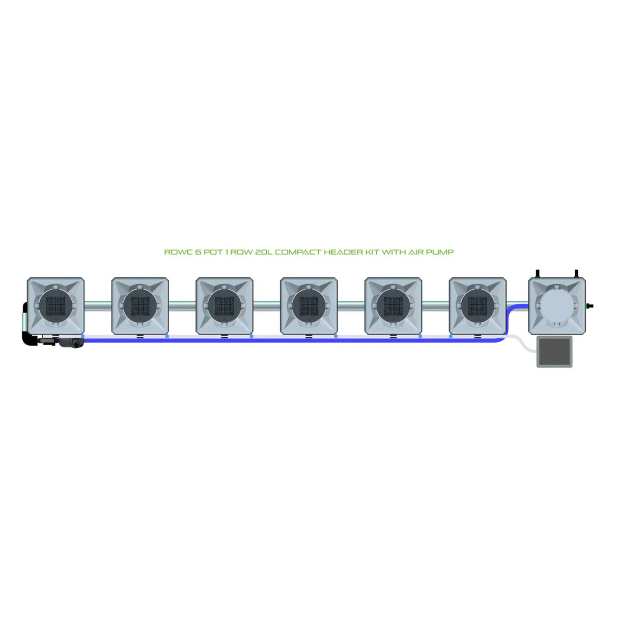 Alien Hydroponics RDWC 6 Pot 1 Row Kit