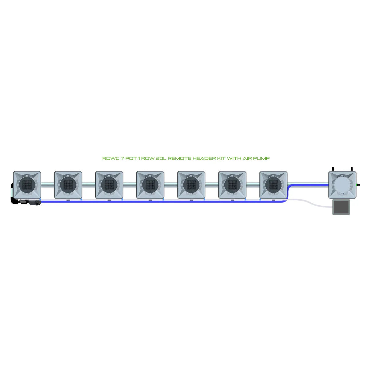 Alien Hydroponics RDWC 7 Pot 1 Row Kit