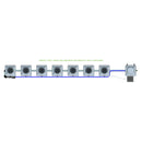 Alien Hydroponics RDWC 7 Pot 1 Row Kit