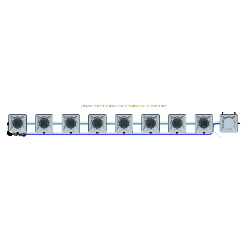 Alien Hydroponics RDWC 8 Pot 1 Row Kit