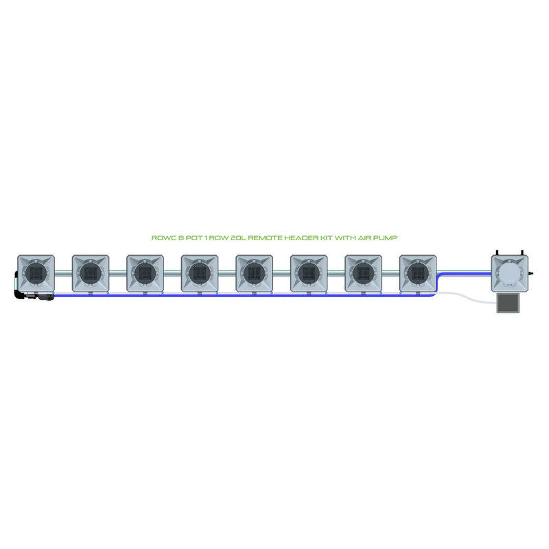 Alien Hydroponics RDWC 8 Pot 1 Row Kit