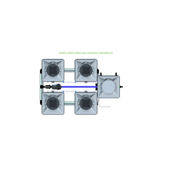 Alien Hydroponics RDWC 4 Pot 2 Row Kit