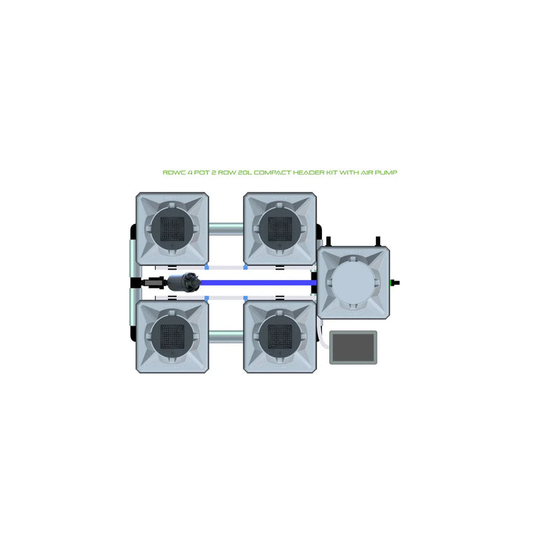 Alien Hydroponics RDWC 4 Pot 2 Row Kit