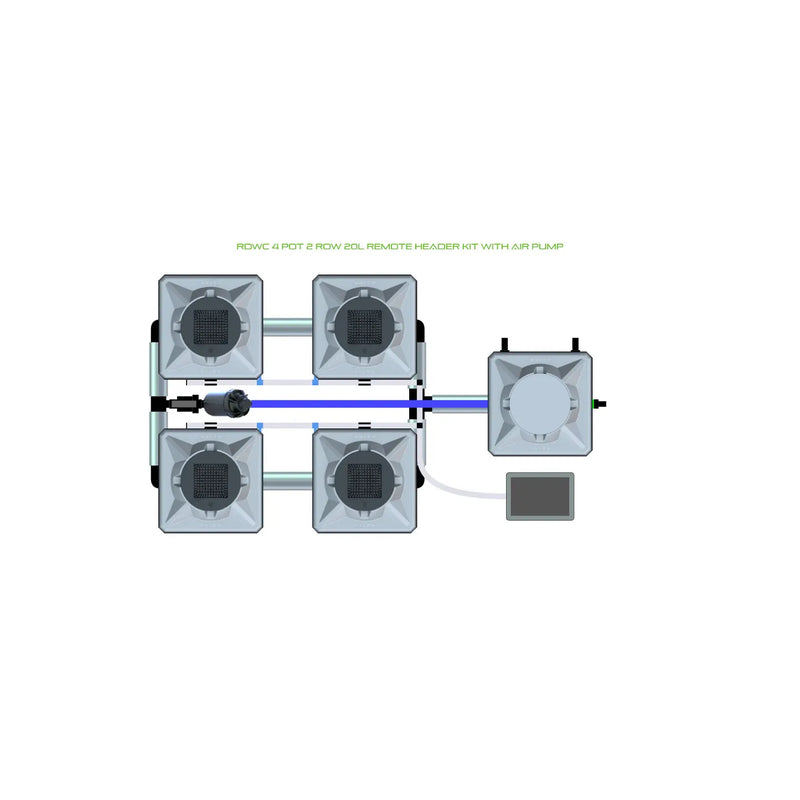 Alien Hydroponics RDWC 4 Pot 2 Row Kit