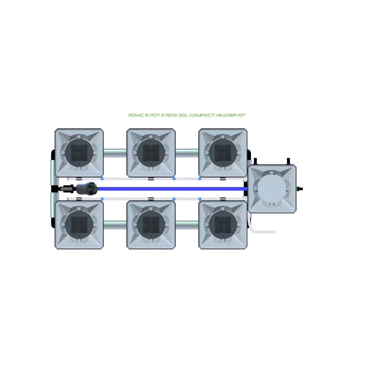 Alien Hydroponics RDWC 6 Pot 2 Row Kit