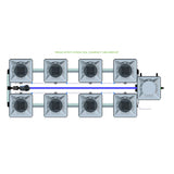 Alien Hydroponics RDWC 8 Pot 2 Row Kit