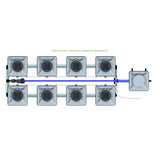 Alien Hydroponics RDWC 8 Pot 2 Row Kit
