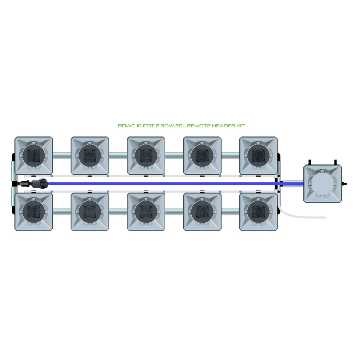 Alien Hydroponics RDWC 10 Pot 2 Row Kit
