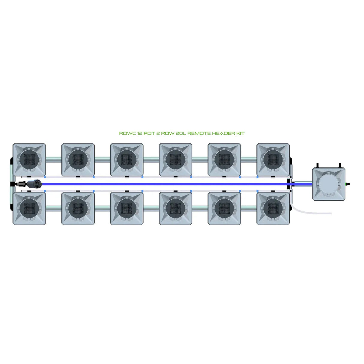 Alien Hydroponics RDWC 12 Pot 2 Row Kit