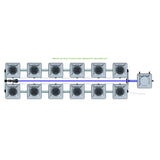 Alien Hydroponics RDWC 12 Pot 2 Row Kit