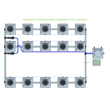 Alien Hydroponics RDWC 15 Pot 3 Row Kit