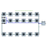 Alien Hydroponics RDWC 18 Pot 3 Row Kit
