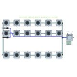 Alien Hydroponics RDWC 18 Pot 3 Row Kit