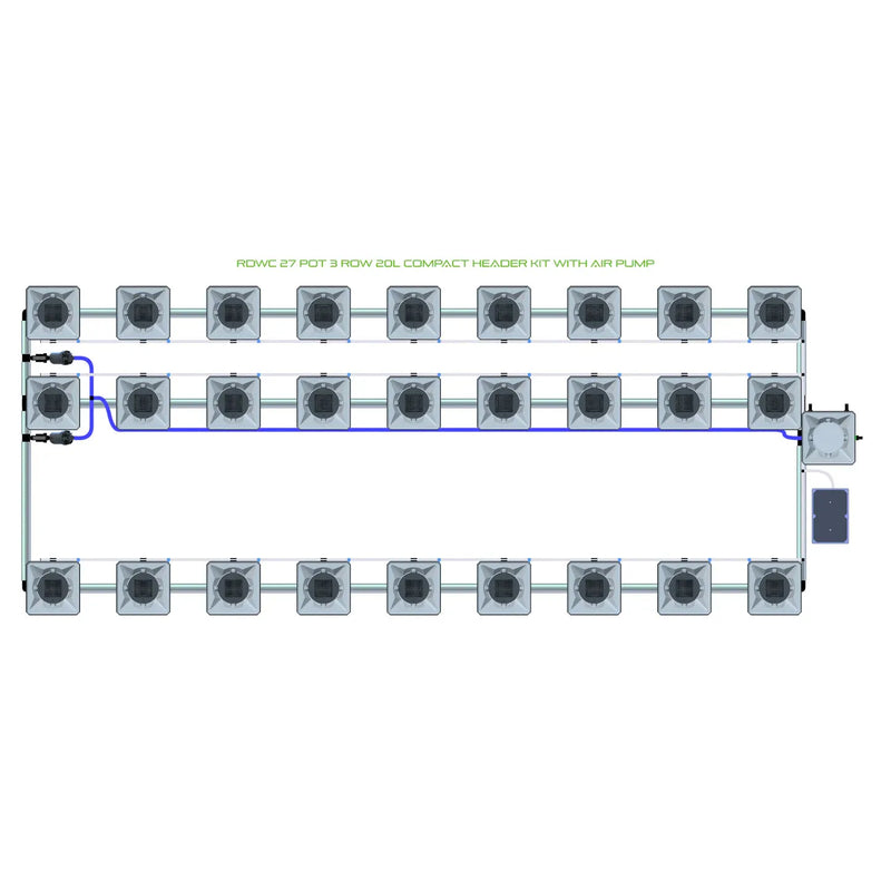 Alien Hydroponics RDWC 27 Pot 3 Row Kit