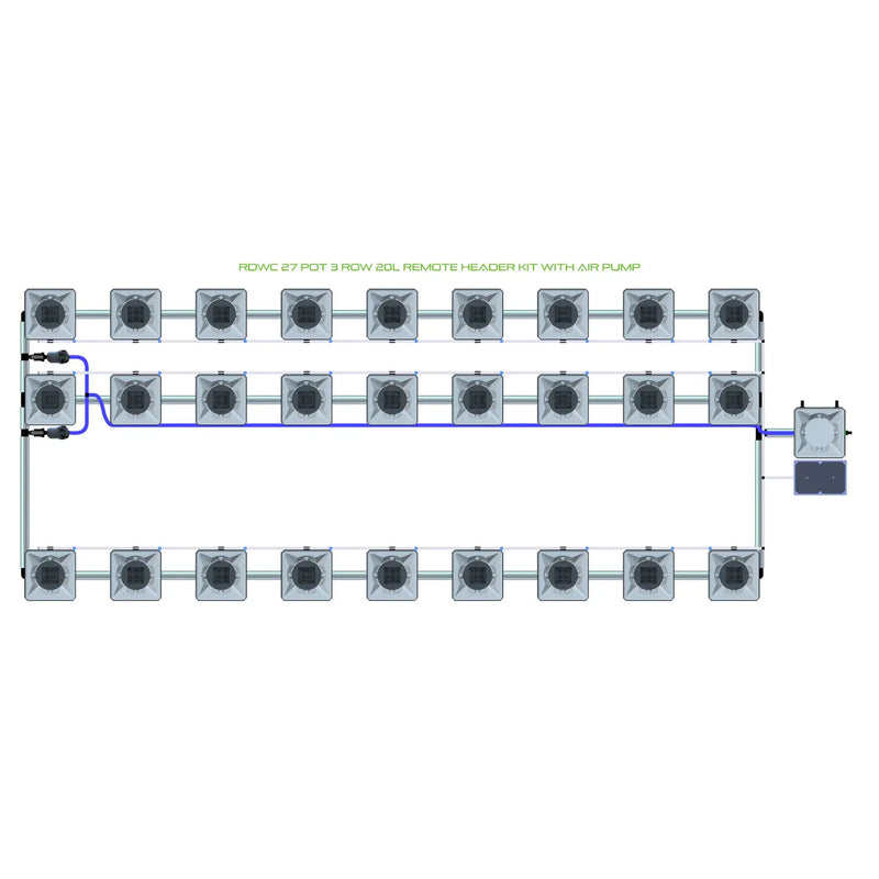 Alien Hydroponics RDWC 27 Pot 3 Row Kit