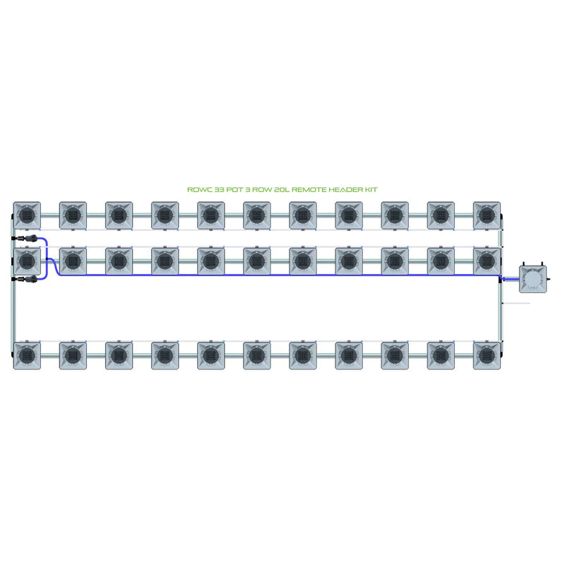Alien Hydroponics RDWC 33 Pot 3 Row Kit