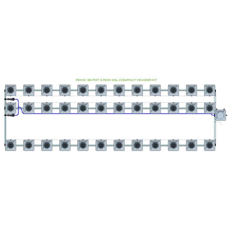 Alien Hydroponics RDWC 36 Pot 3 Row Kit
